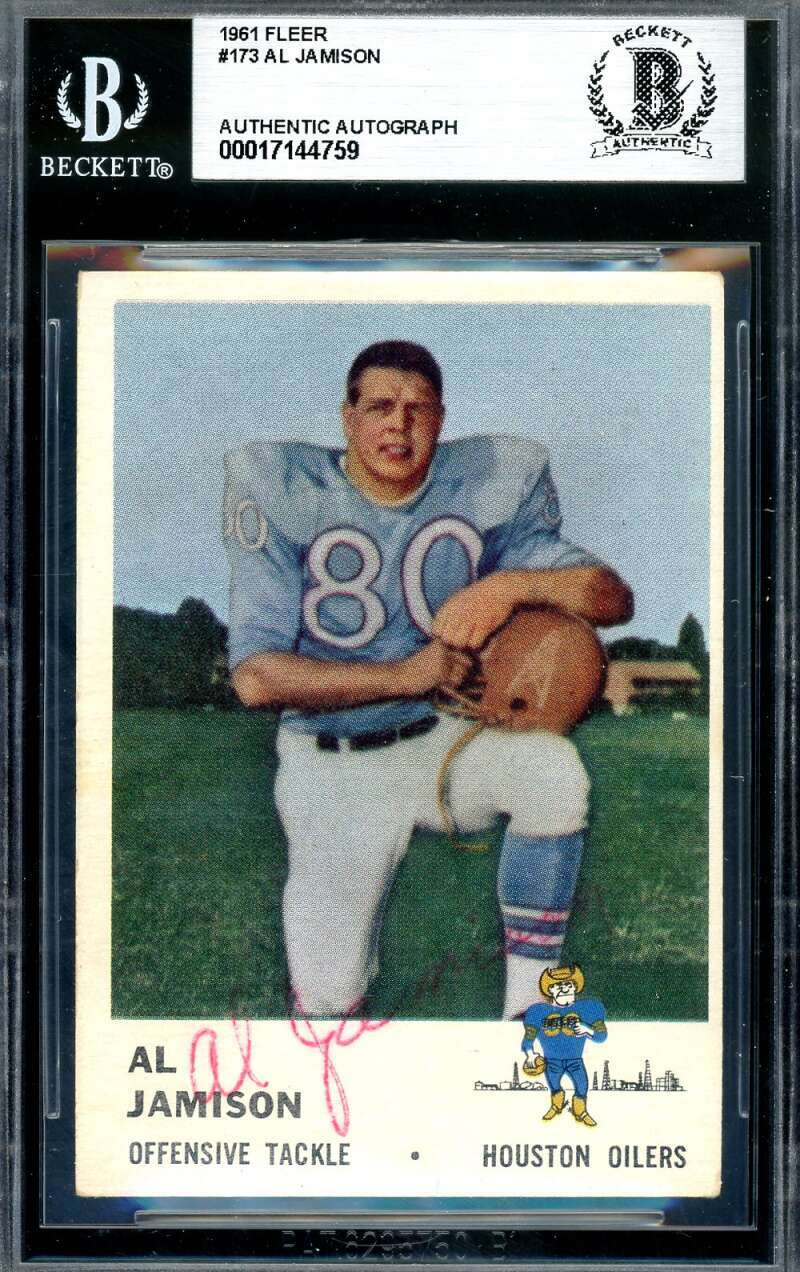 Al Jamison Beckett BAS Signed 1961 Fleer Autograph