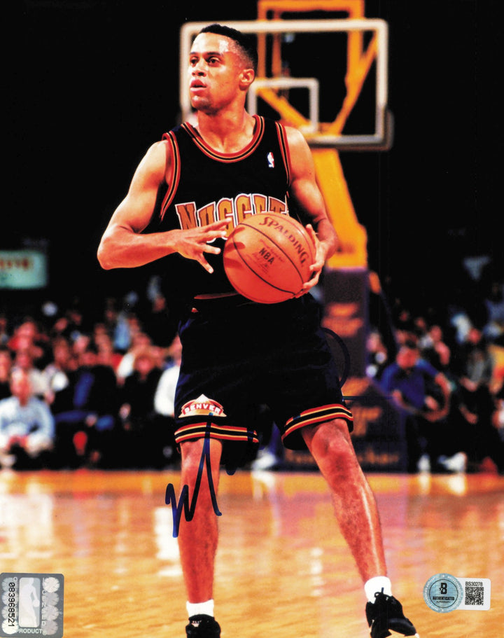 Mahmoud Abdul-Rauf Autographed 8x10 Photo Denver Nuggets Beckett BAS QR #BS30278