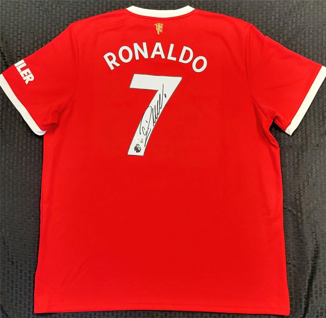 Cristiano Ronaldo signed Adidas Manchester United Jersey autograph Fanatics Holo