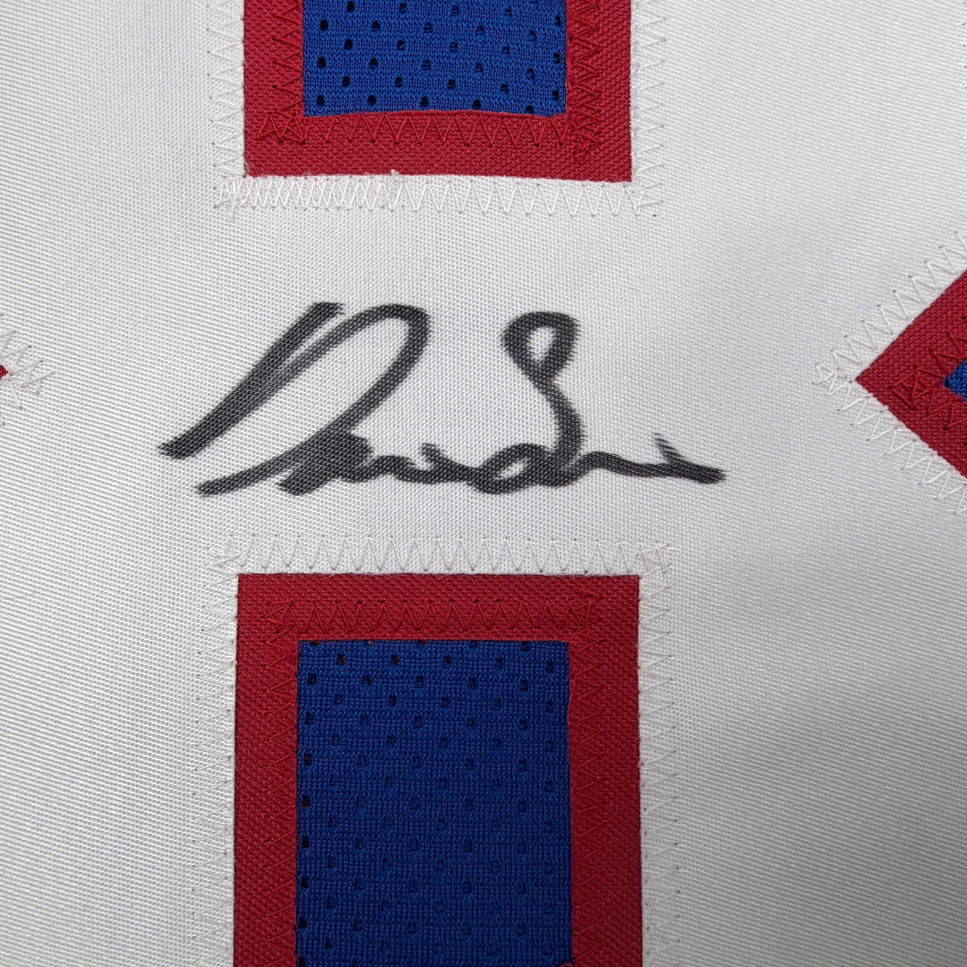 Autographed/Signed Darius Slayton New York Retro Blue Football Jersey JSA COA