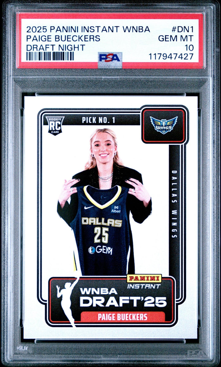 Graded 2025 Panini Instant Paige Bueckers #DN1 Draft RC Card PSA 10