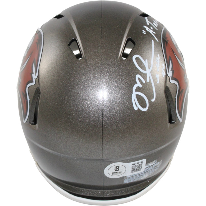 Mike Alstott Signed Tampa Bay Buccaneers TB Mini Helmet A Train Beckett 54117