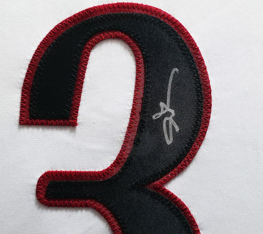 Philadelphia 76ers Allen Iverson Signed Framed White Jersey BAS Witness