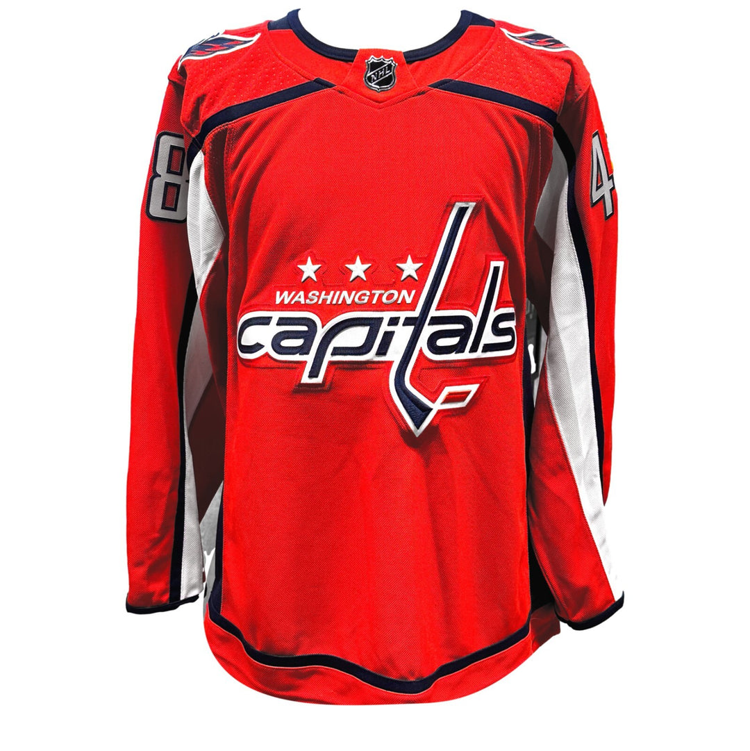 Logan Thompson Autographed Washington Capitals Jersey COA Inscriptagraphs Signed