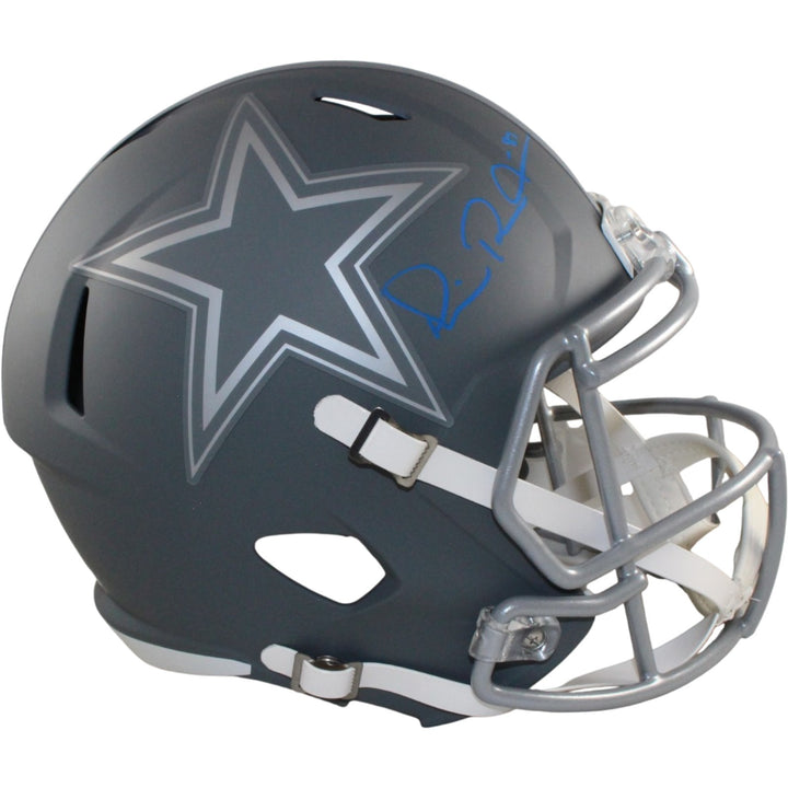 Michael Irvin Autographed Dallas Cowboys F/S Slate Helmet Beckett Witness 56364