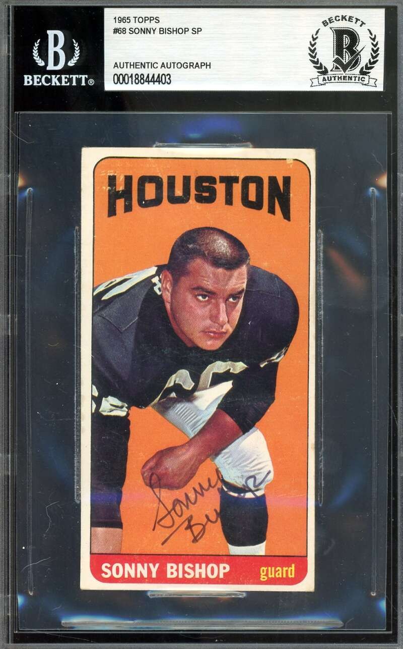 Sonny Bishop Beckett BAS Signed 1965 Topps SP Autograph