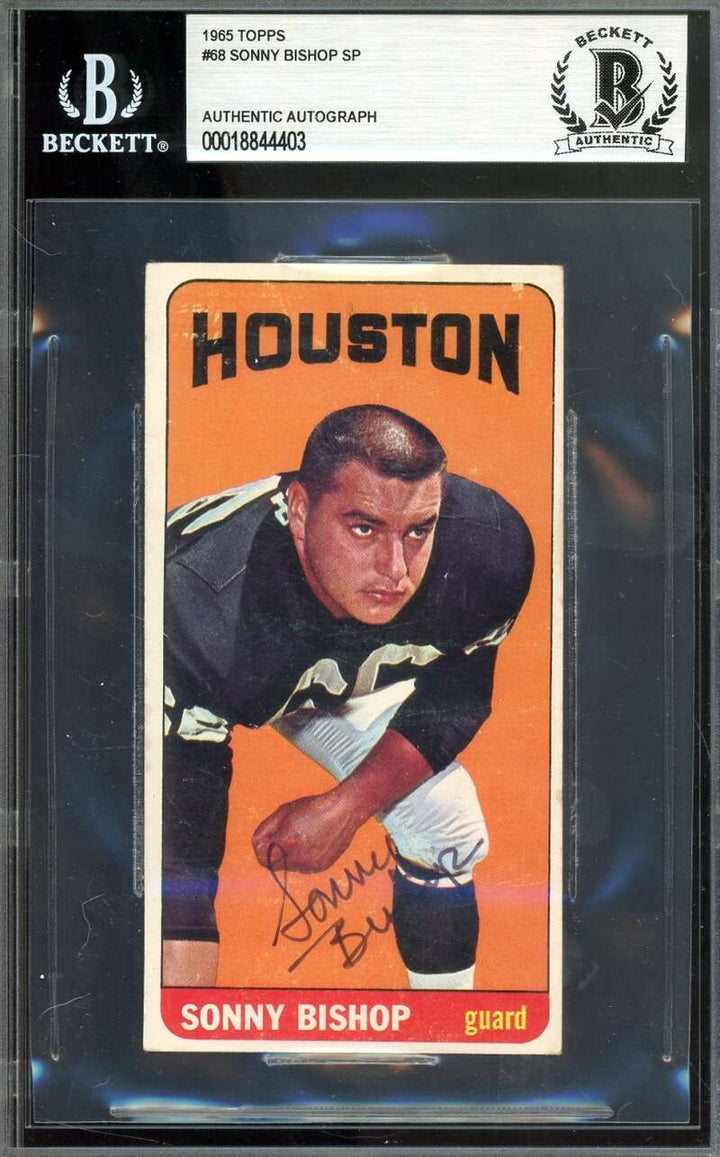 Sonny Bishop Beckett BAS Signed 1965 Topps SP Autograph