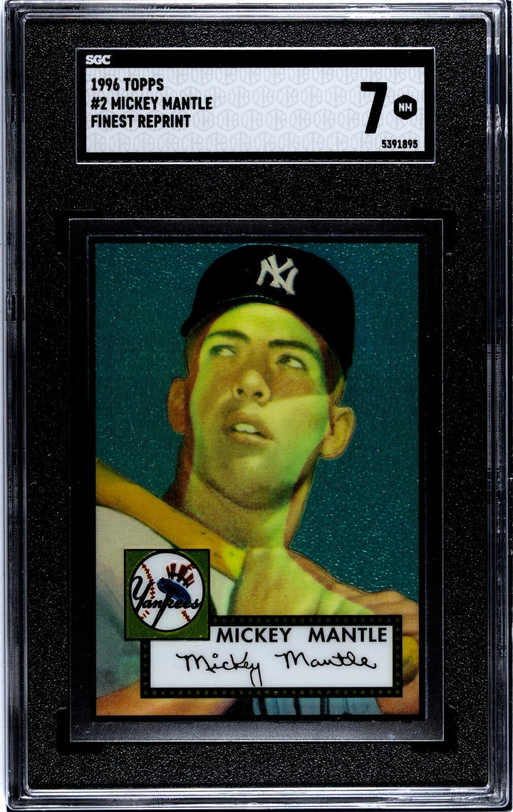 Mickey Mantle 1996 Topps Finest 1952 RC Card #2- SGC Graded 7 NM