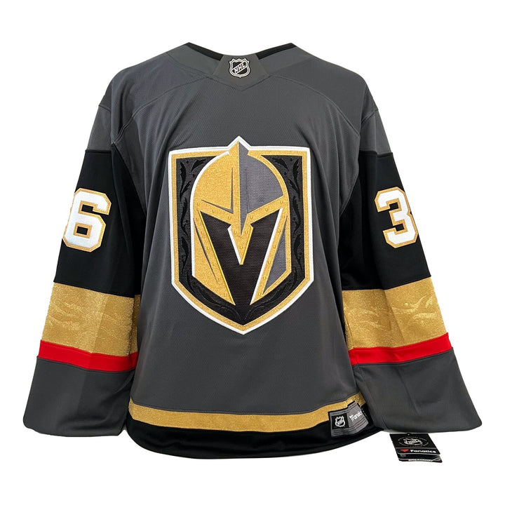 Logan Thompson Autographed Vegas Golden Knights Jersey COA IGM Signed Grey