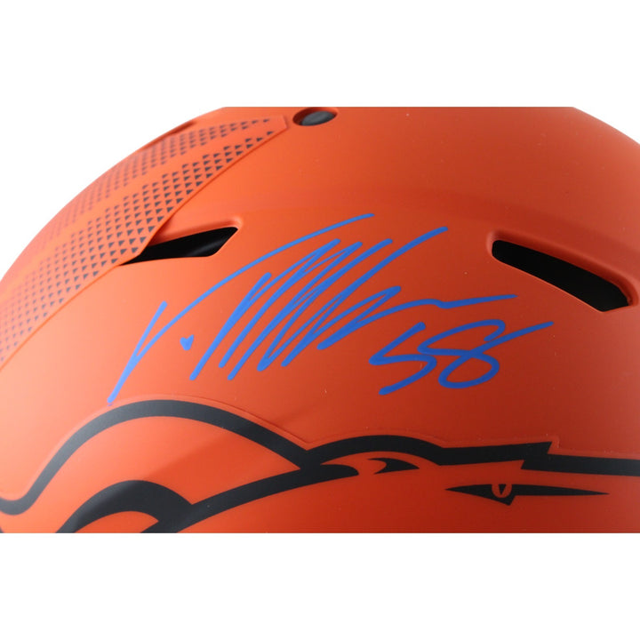 Von Miller Autographed Denver Broncos Authentic Rave Helmet Beckett WIT 54742