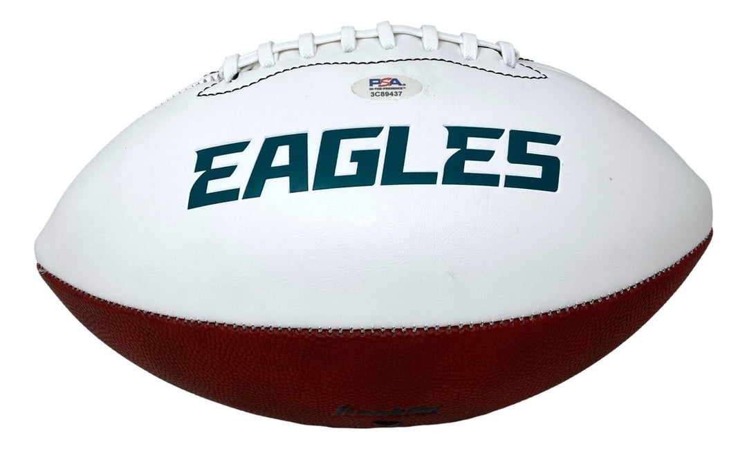 Saquon Barkley Signed Philadelphia Eagles Logo Football PSA/DNA