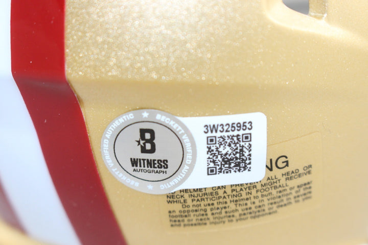 Upton Stout Autographed/Signed San Francisco 49ers Mini Helmet Beckett 59404
