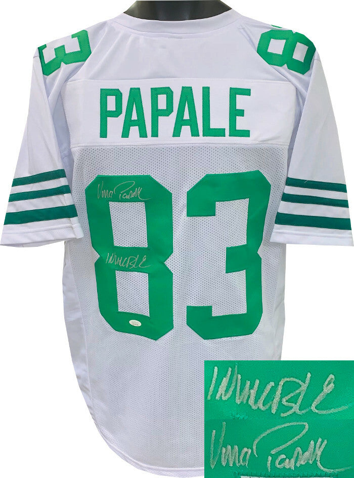 Vince Papale signed White TB Custom Stitched Pro Style Jersey Invincible XL- JSA