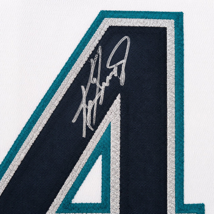 Seattle Mariners Ken Griffey Jr. Signed White Nike Jersey Size XL Beckett Wit