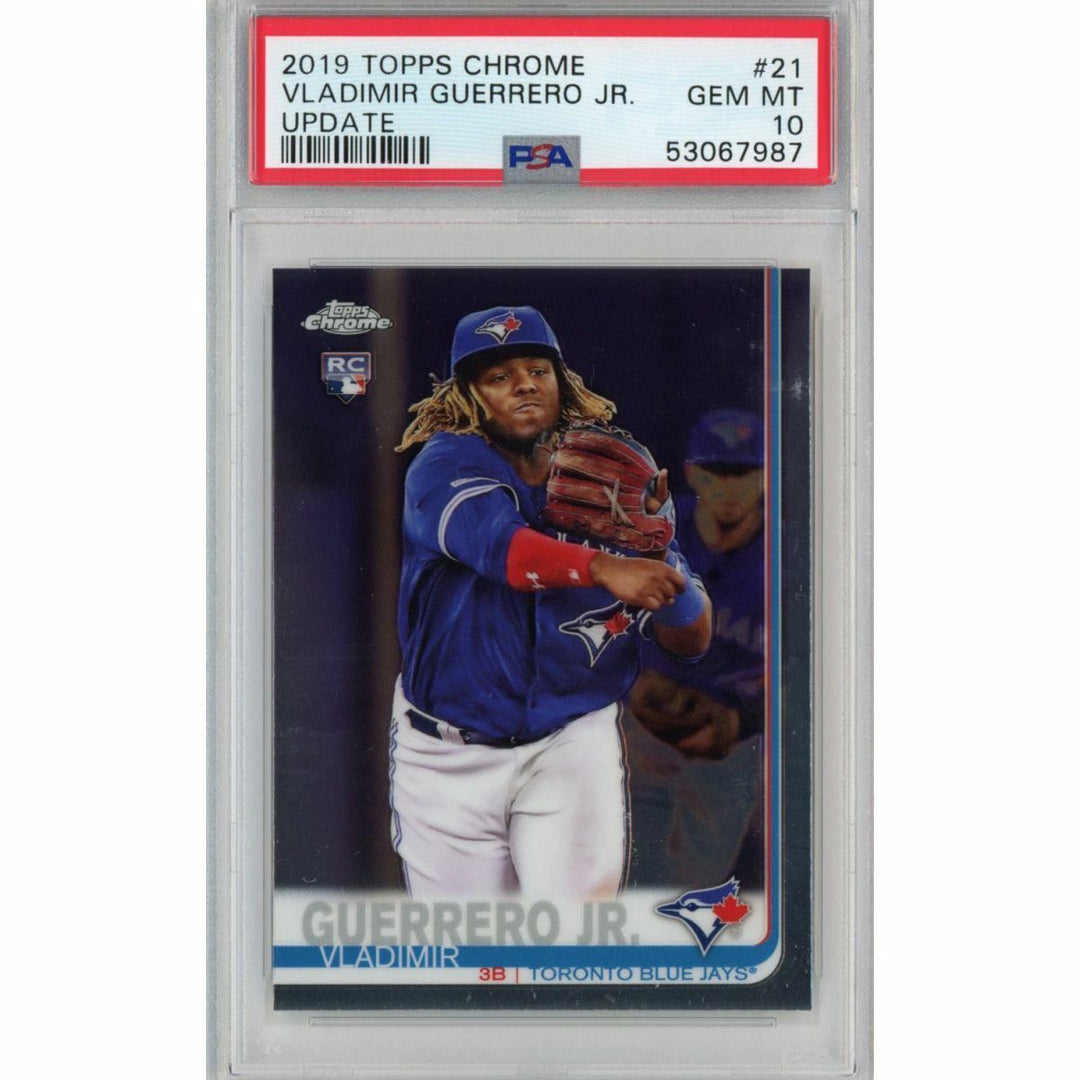 Graded 2019 Topps Chrome Update VLADIMIR VLAD GUERRERO JR #21 Rookie Card PSA 10