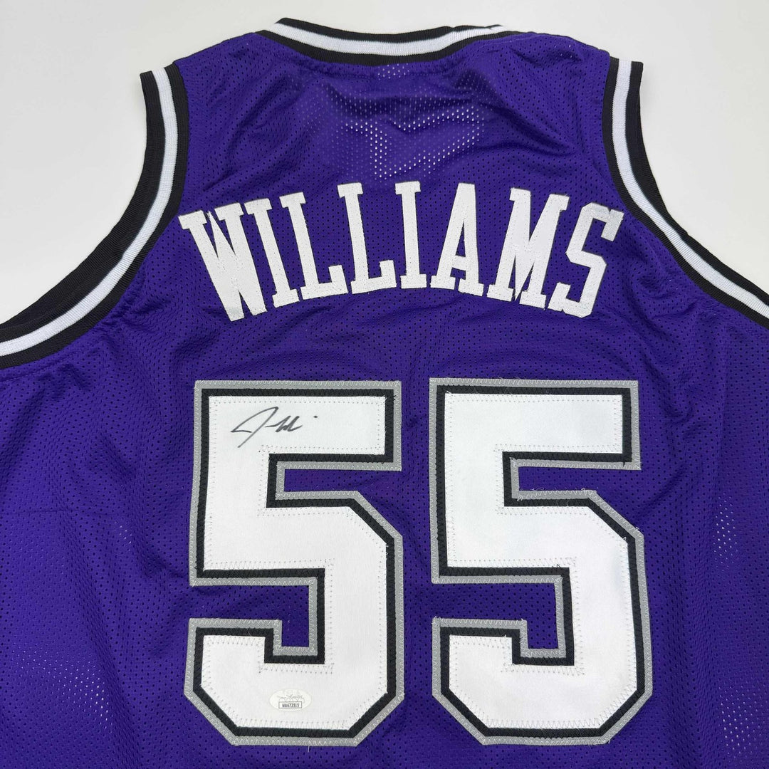 Autographed/Signed JASON WILLIAMS Sacramento Purple Jersey PSA/DNA COA Auto