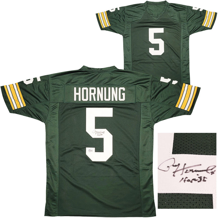 Green Bay Packers Paul Hornung Autographed Signed Green Jersey "HOF 86" Beckett
