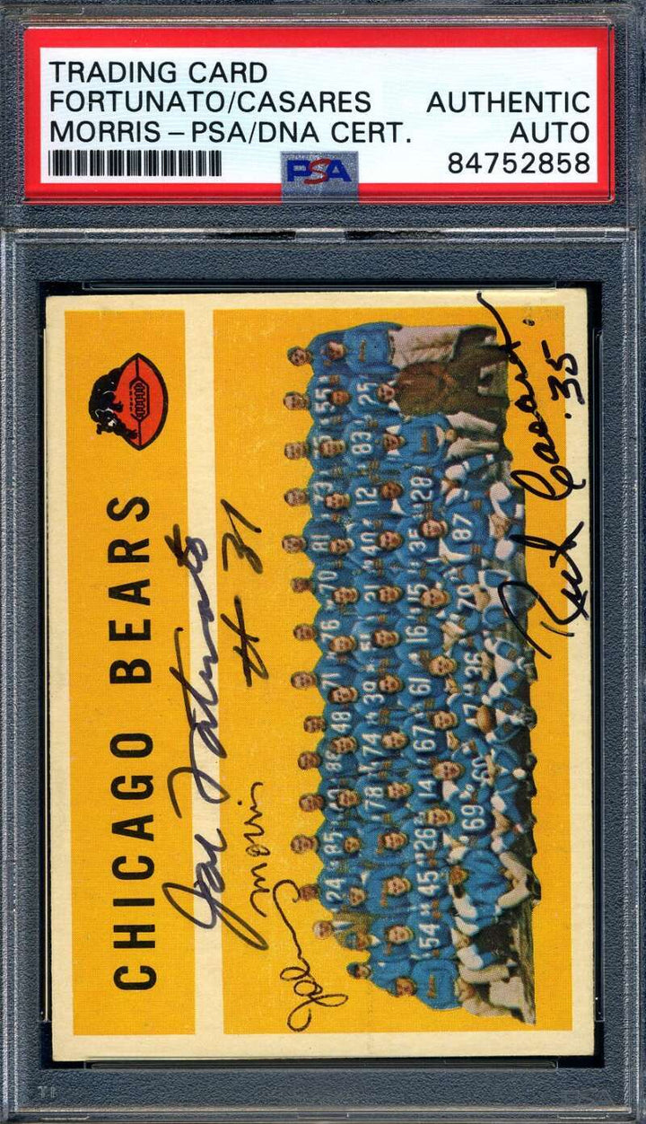 Fortunato Casares Morris PSA DNA Signed 1960 Topps Team Autograph