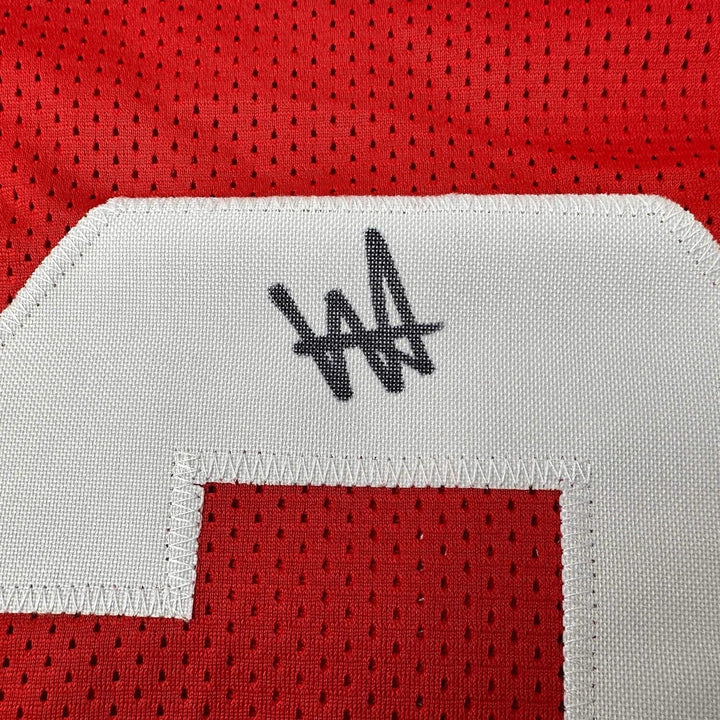 Framed Autographed/Signed Will Anderson 33x42 Alabama Red College Jersey PSA COA