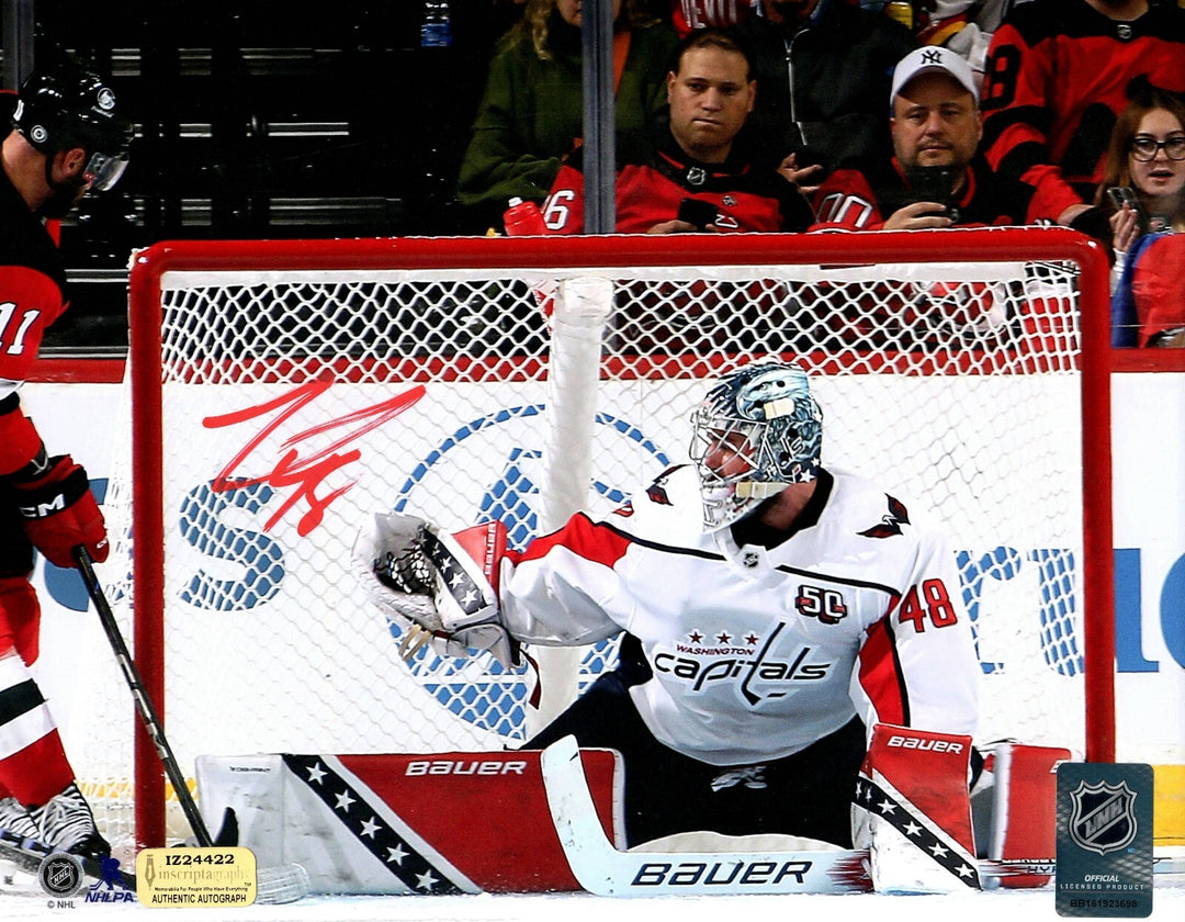 Logan Thompson Autographed Washington Capitals 8x10 Photo Signed Inscriptagraphs