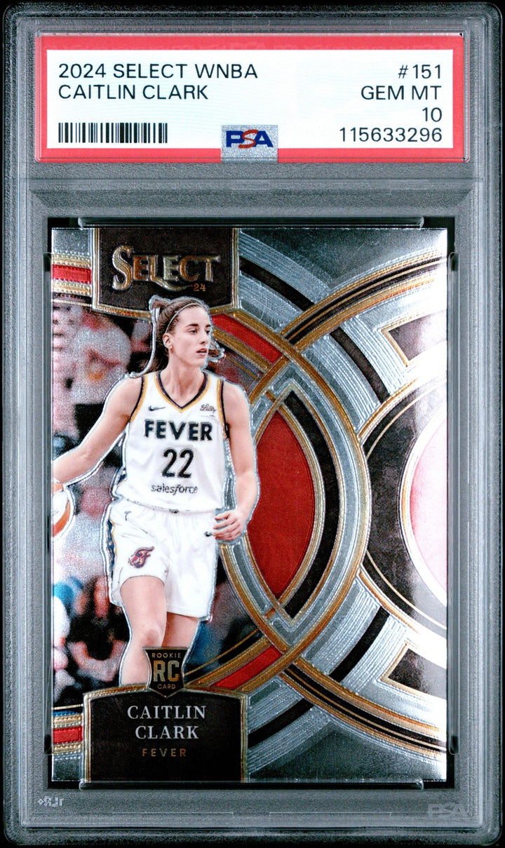 Graded 2024 Panini Select WNBA Caitlin Clark #151 Rookie RC Card PSA 10 Gem Mint