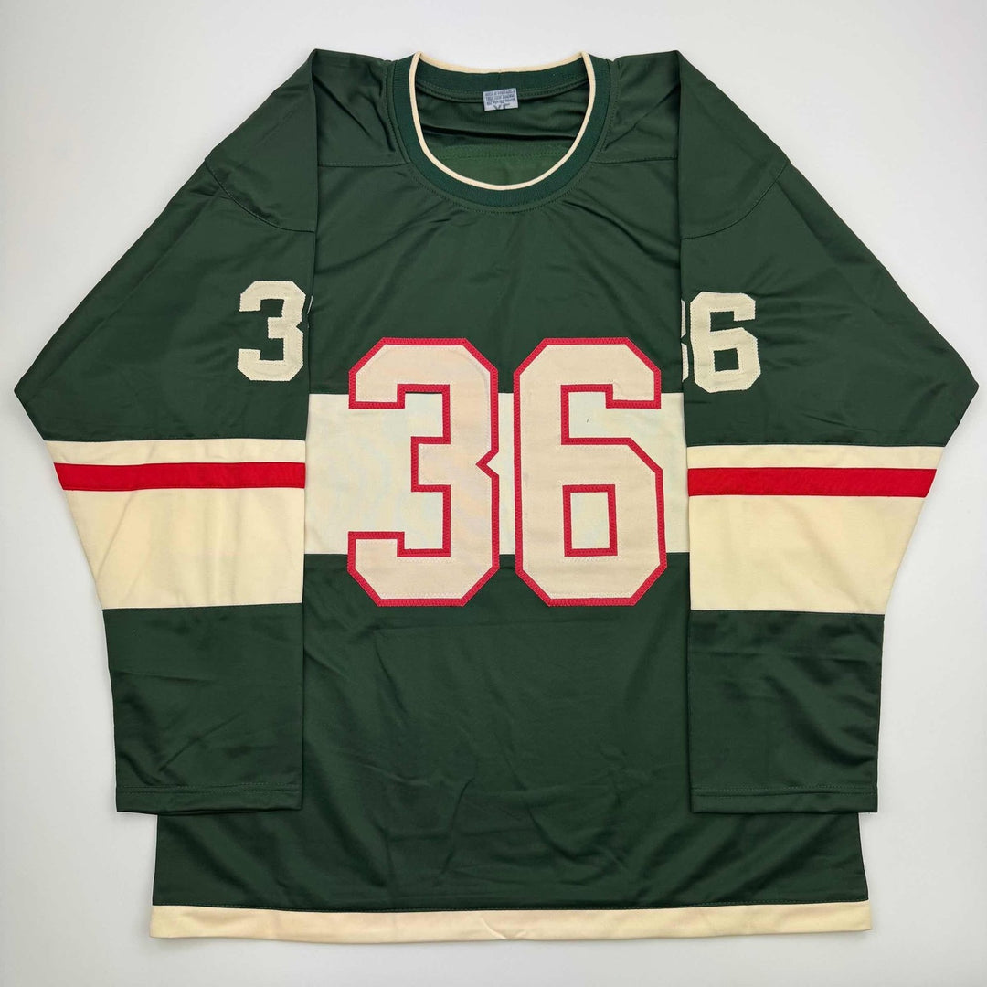 Autographed/Signed Mats Zuccarello Minnesota Green Jersey Beckett BAS COA