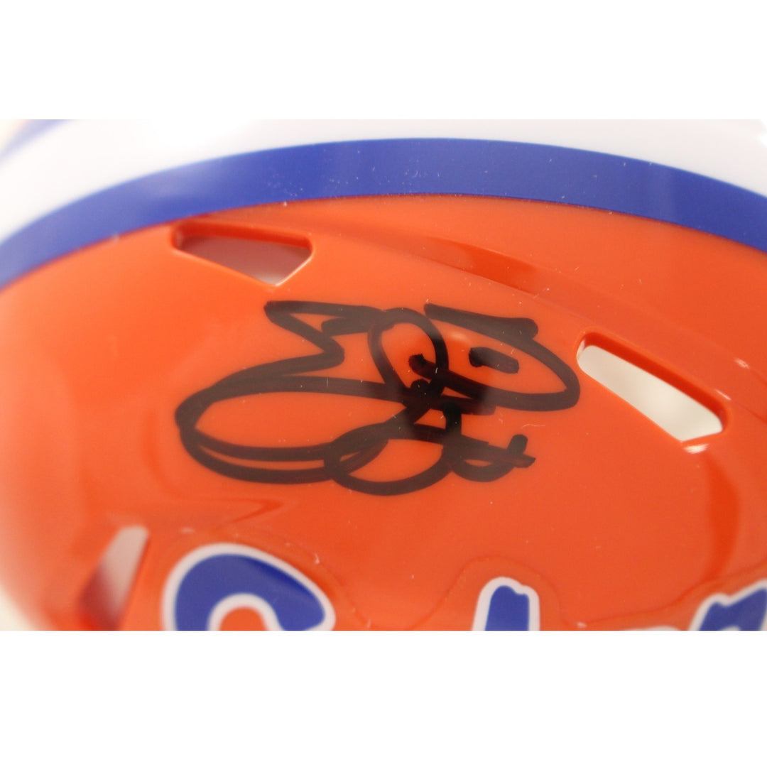 Emmitt Smith Autographed/Signed Florida Gators Mini Helmet Beckett Witness 58225