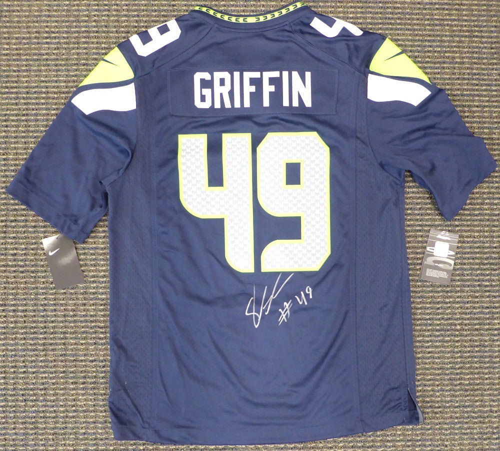 Seattle Seahawks Shaquem Griffin Signed Blue Nike Jersey Size M MCS Holo