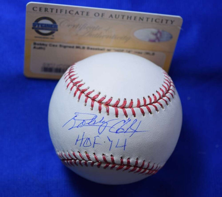 Bobby Cox Steiner MLB Authentic Coa Auto Major League Signed Baseball HOF 14