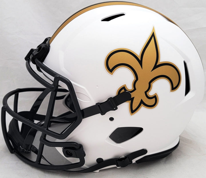 Jameis Winston Auto Saints Lunar Eclipse White Full Size Auth Helmet Who Dat BAS