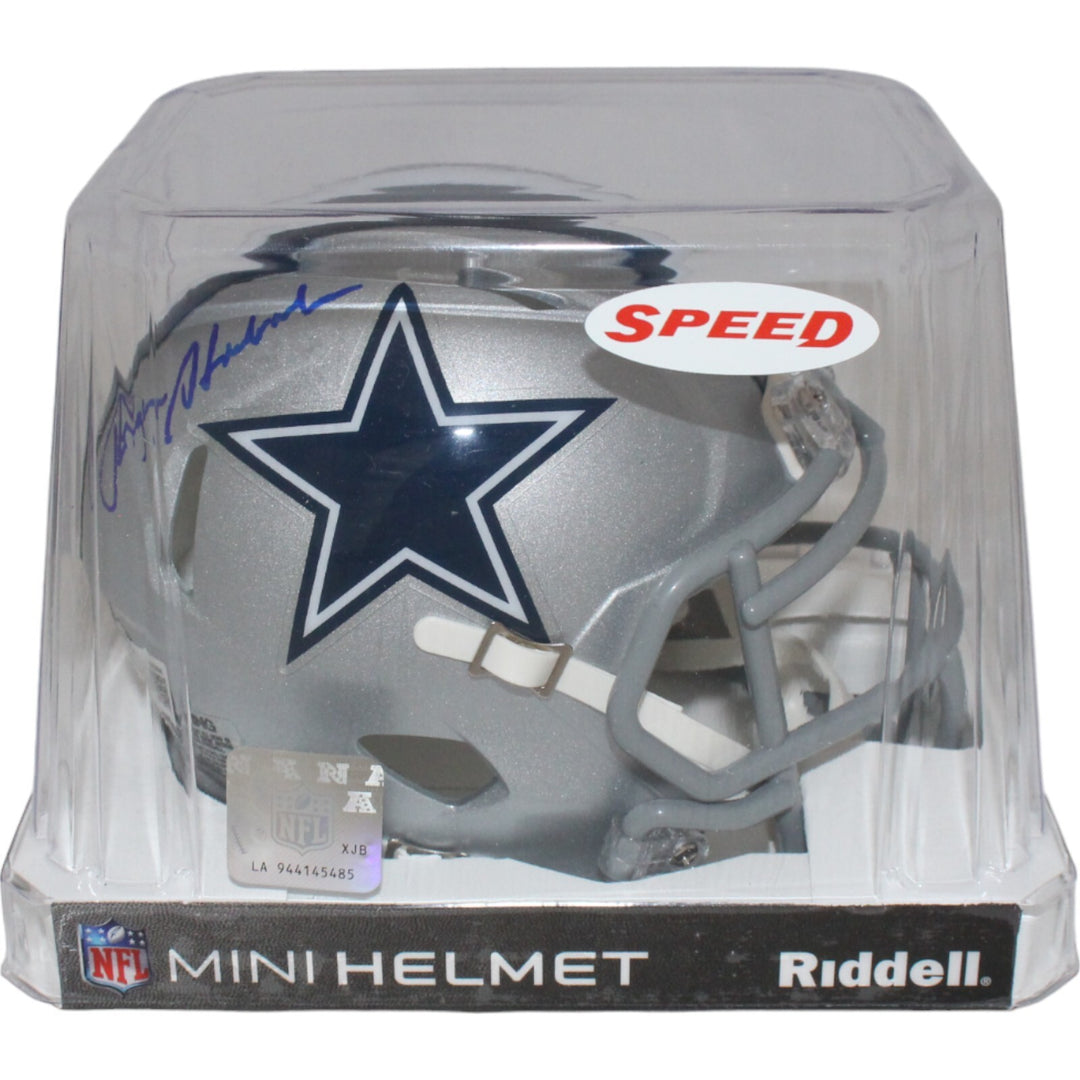 Roger Staubach Autograhed/Signed Dallas Cowboys Mini Helmet Beckett 43273