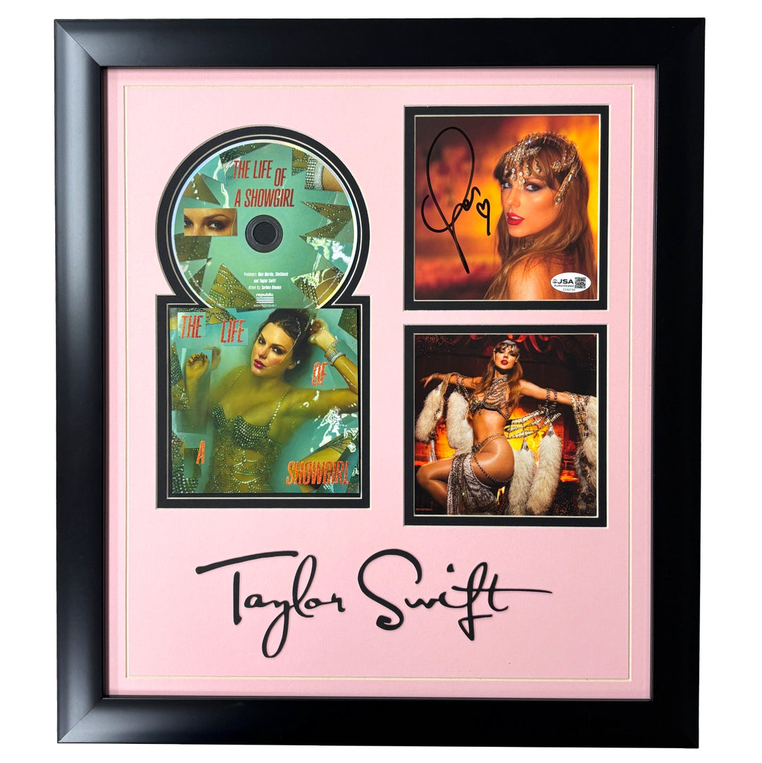 Taylor Swift Autographed Life Of A Showgirl CD Framed Album JSA COA Signed Photo