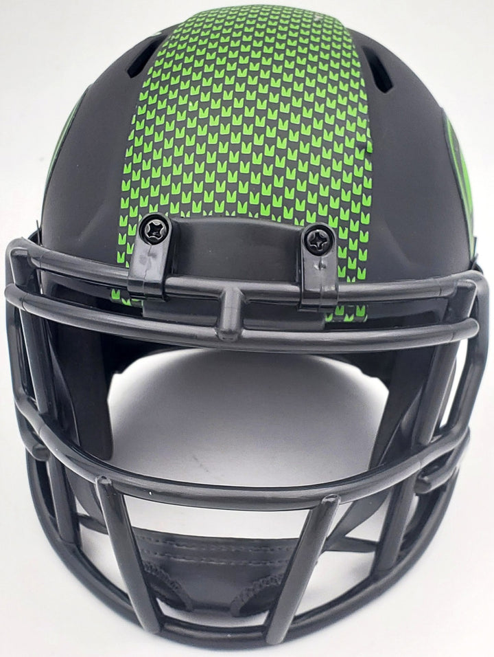 Tyler Lockett Signed Seattle Seahawks Eclipse Black Speed Mini Helmet MCS Holo