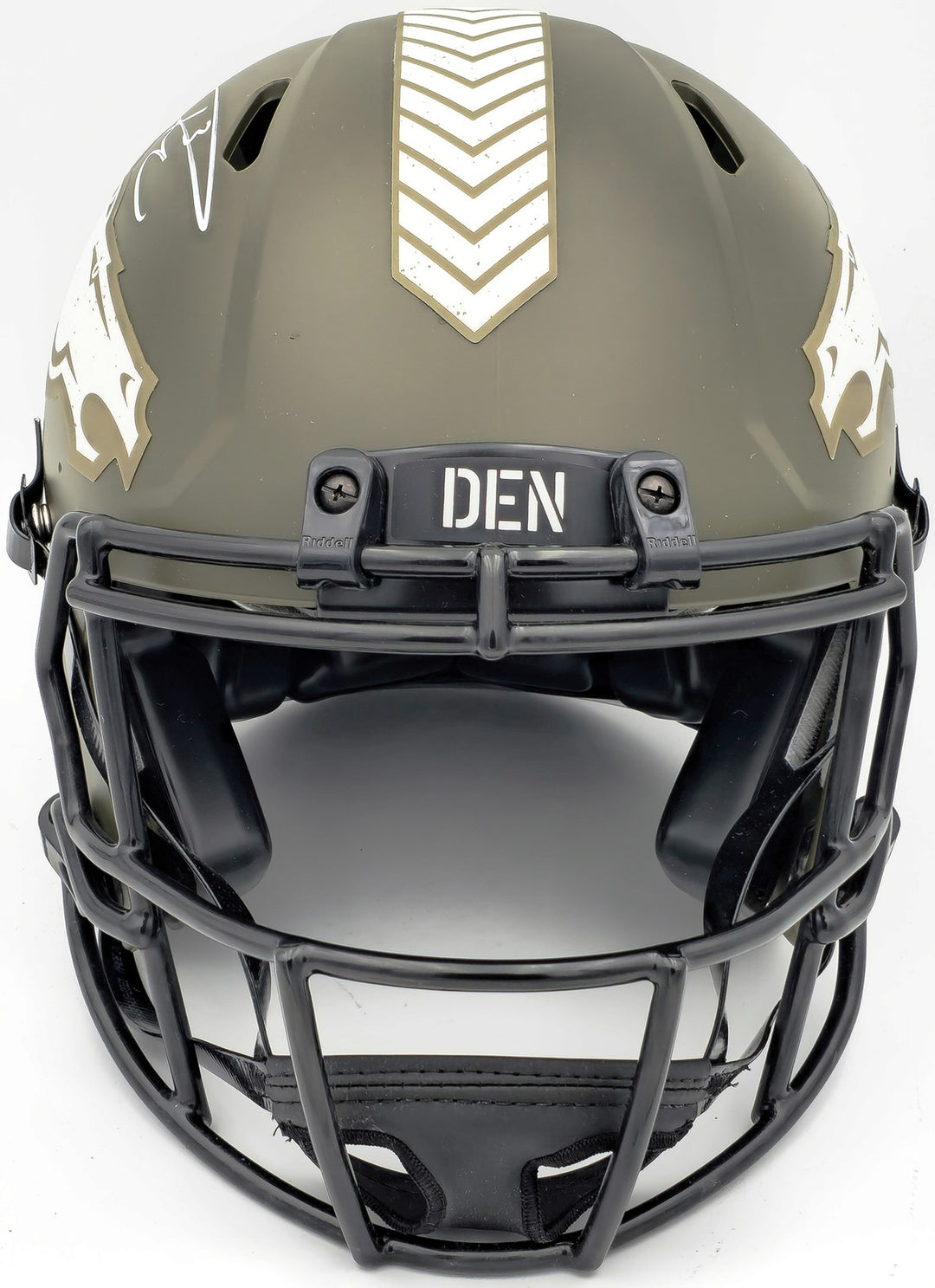 Russell Wilson Auto Broncos Camo Salute 2 Service Full Size Auth Helmet Fanatics