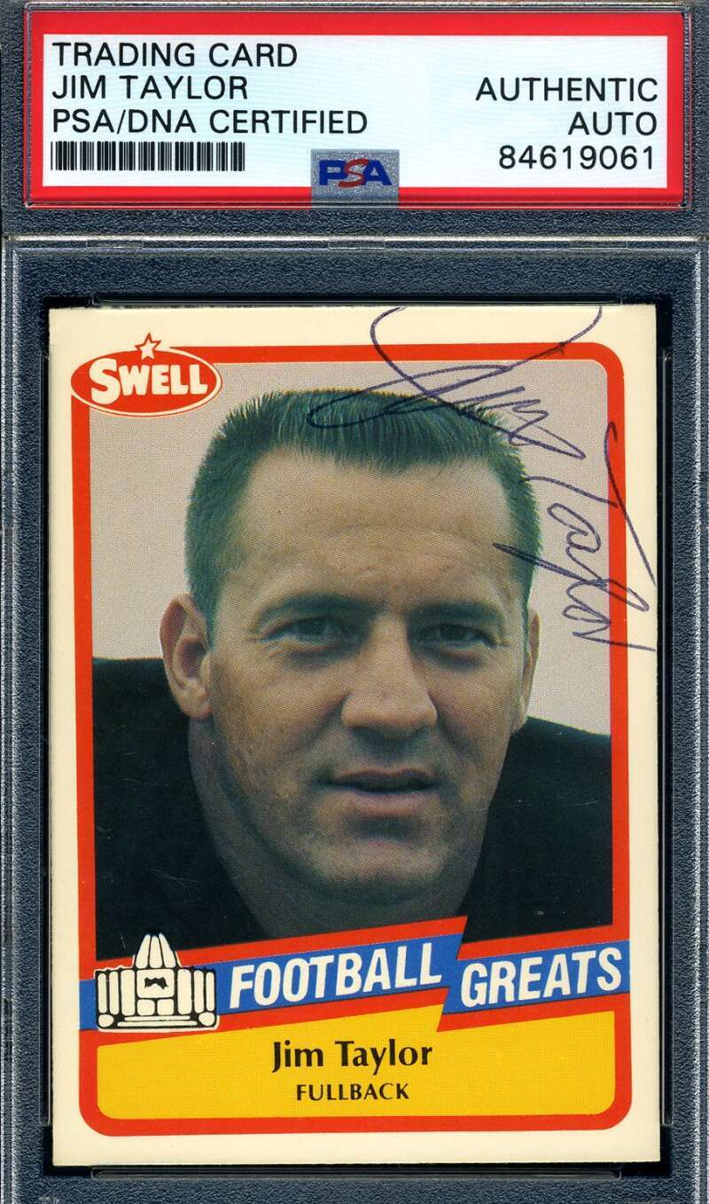 Jim Taylor PSA DNA Coa Signed 1989 Swell Autograph