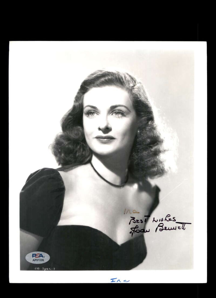 Joan Bennett PSA DNA Coa Signed 8x10 Photo Autographed