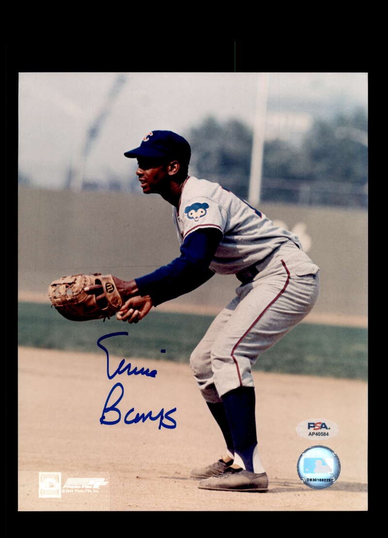Ernie Banks PSA DNA Coa Signed 8x10 Photo Autograph Cubs