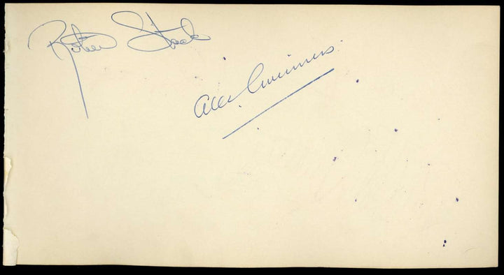 Alec Guinness Robert Stack JSA LOA Signed Vintage Album Page Autograph