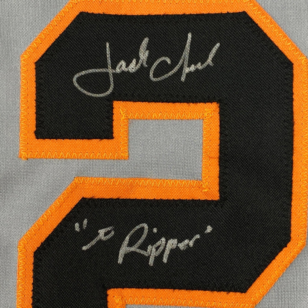 Signed Jack Clark The Ripper San Francisco Grey Jersey JSA COA Auto