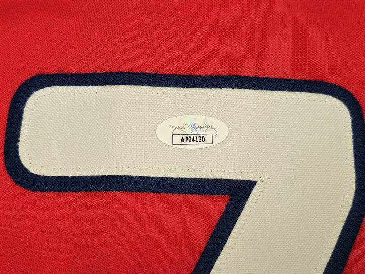 Philadelphia Phillies Trea Turner Signed Red Jersey JSA