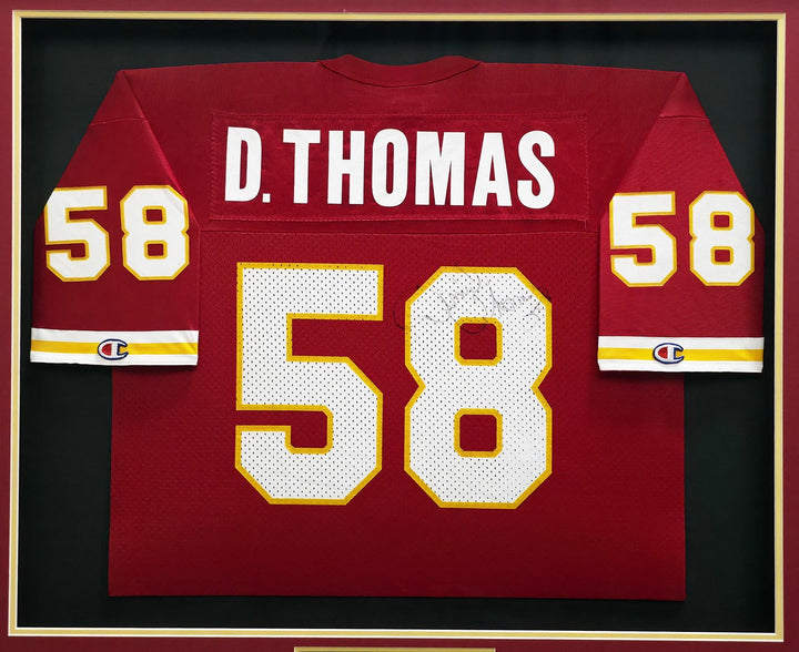 Chiefs Derrick Thomas Signed Framed Red Champion Jersey PSA/DNA #AH41446