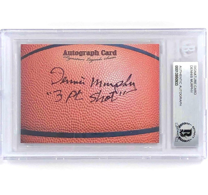 ABA founder Dennis Murphy "3 Pt Shot" inscription signed Basketball Card BAS BGS