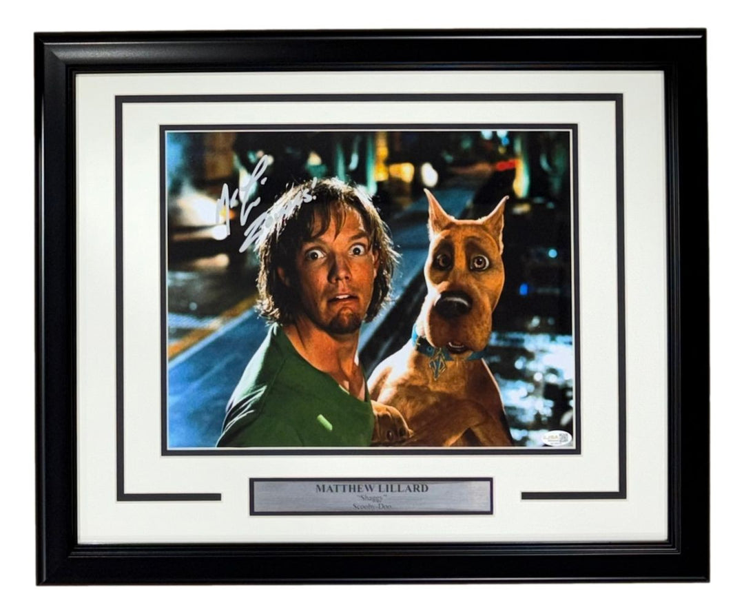 Matthew Lillard Signed Framed 11x14 Scooby-Doo Photo Zoinks Inscribed JSA QR