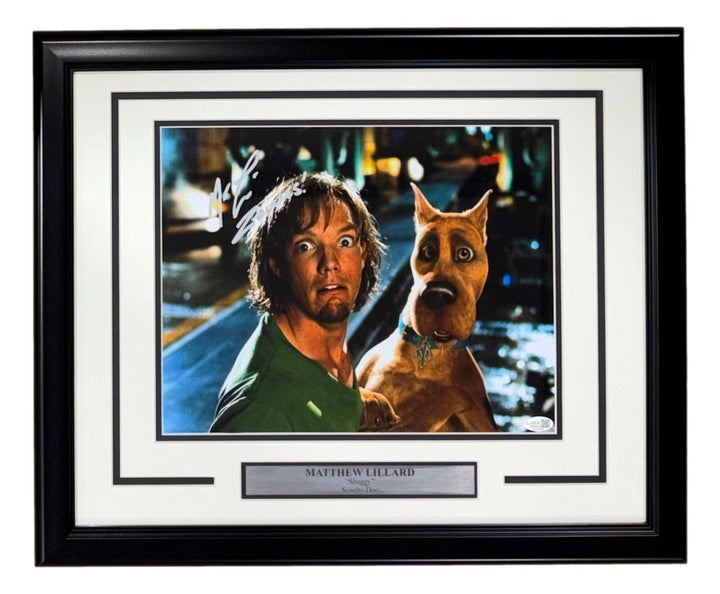 Matthew Lillard Signed Framed 11x14 Scooby-Doo Photo Zoinks Inscribed JSA QR