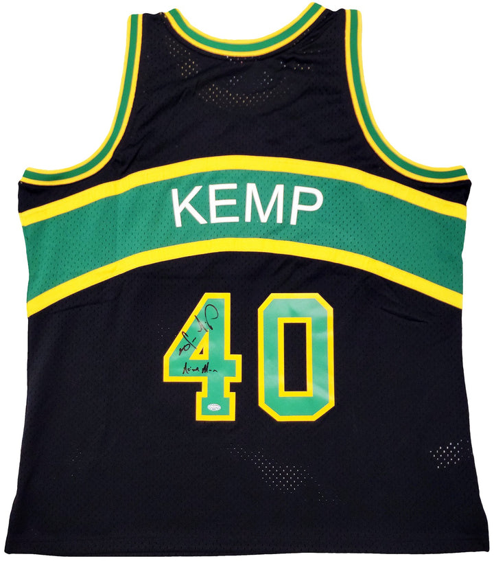 Sonics Shawn Kemp Auto Black Auth Mitchell Ness HWC Swingman Jersey 2X Reign Man
