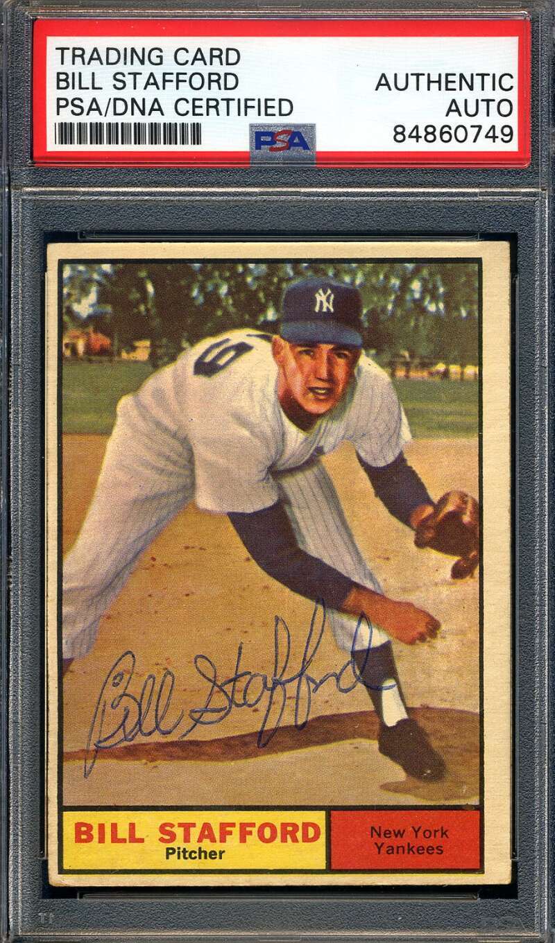 Bill Stafford PSA DNA Signed 1961 Topps Yankees Autograph