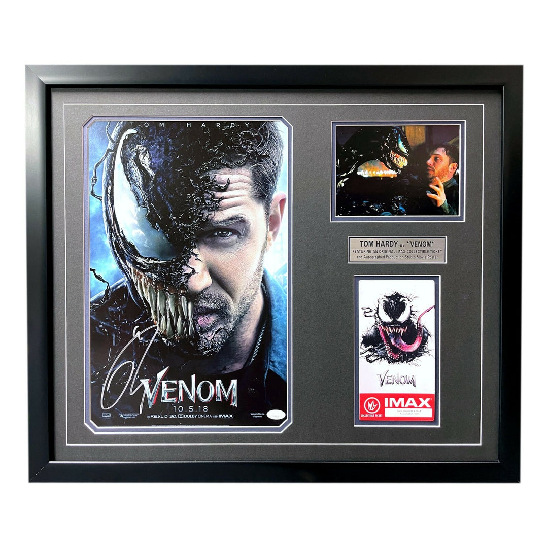 Tom Hardy Autographed "Venom" Authentic Movie Poster IMAX Framed JSA COA Signed