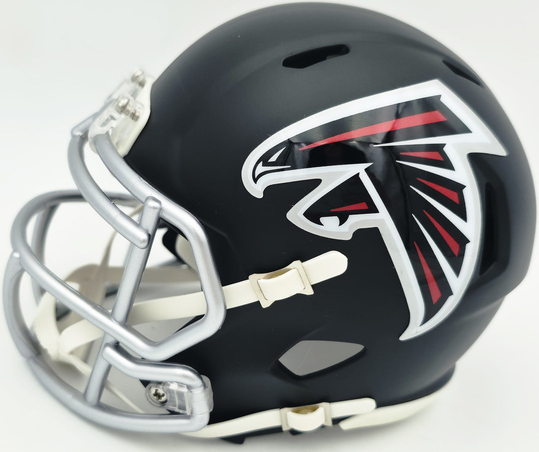 Michael Vick Signed Atlanta Falcons Black Speed Mini Helmet Beckett BAS Witness