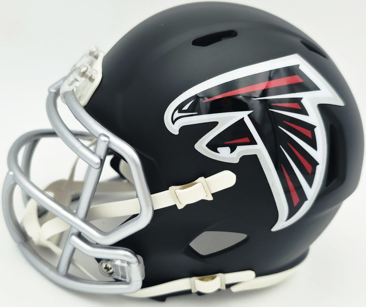 Michael Vick Signed Atlanta Falcons Black Speed Mini Helmet Beckett BAS Witness