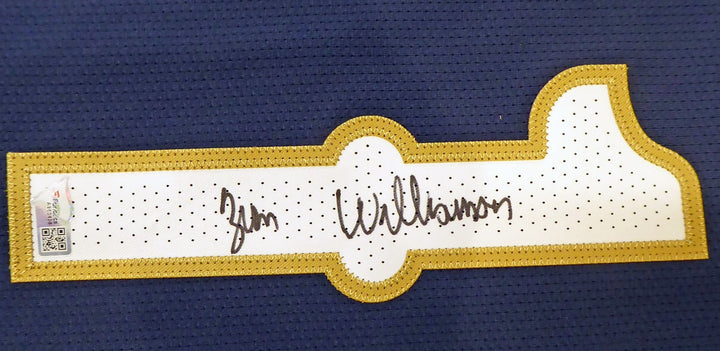 New Orleans Pelicans Zion Williamson Signed Blue Nike Jersey Size 48 Fanatics